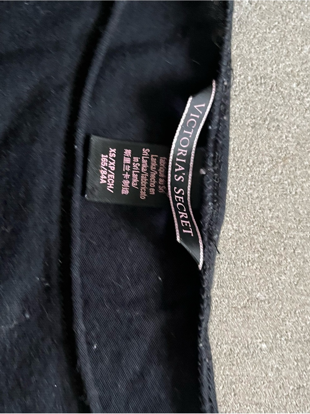 Victoria's Secret Black Long Sleeve “TEASE” Tee - Picture 2 of 2